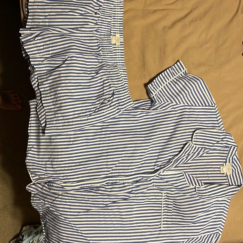 J.crew pajama set. Small top and medium bottoms